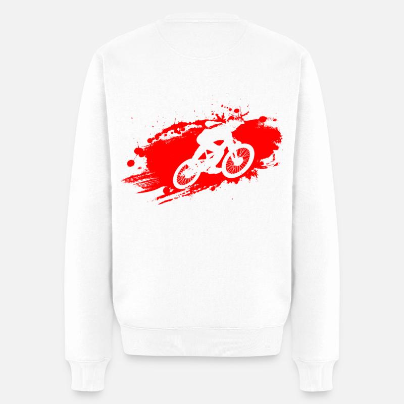 Descente VTT Ride Rouge - Pull Premium bio Homme - blanc