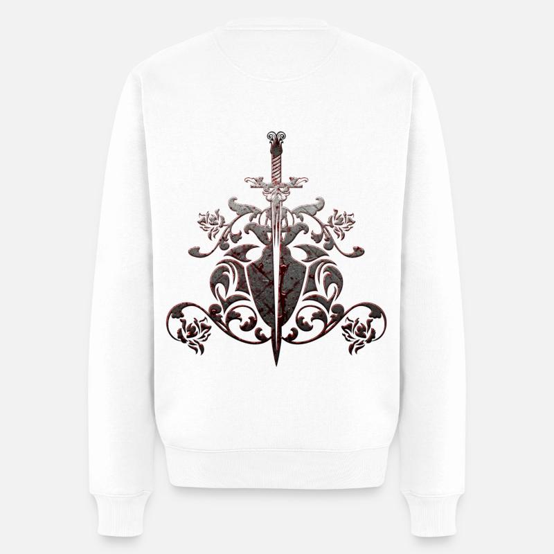 Roses épée - Pull Premium bio Homme - blanc