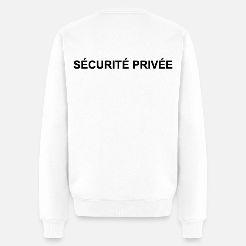 Private Sicherheit | Wachmann - Männer Premium Bio Pullover - Weiß