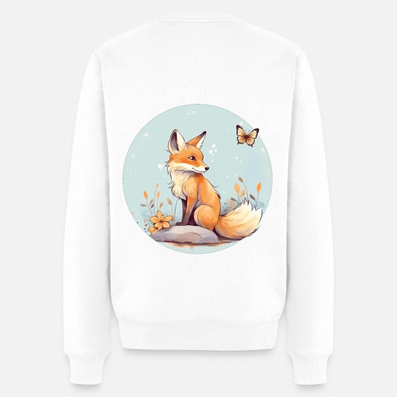 Renard mignon - Pull Premium bio Homme - blanc