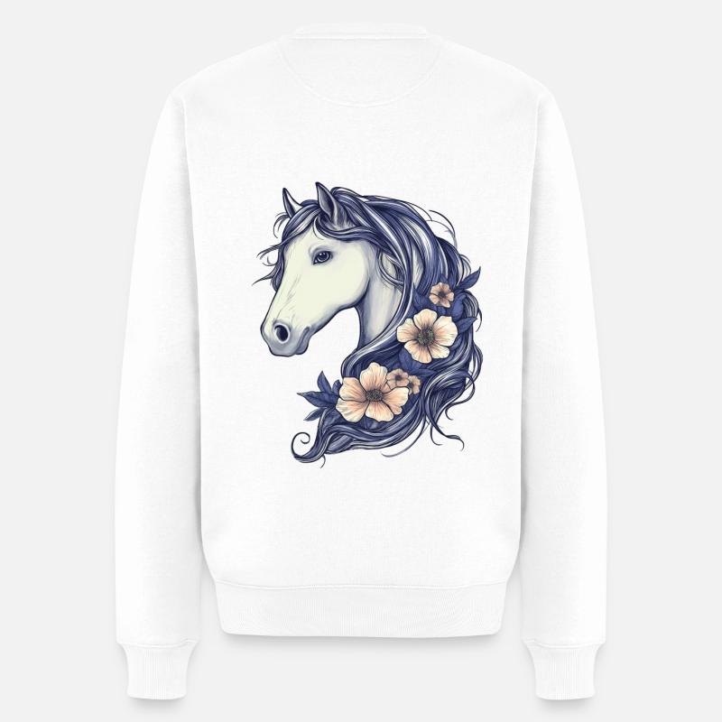 Cheval mignon - Pull Premium bio Homme - blanc