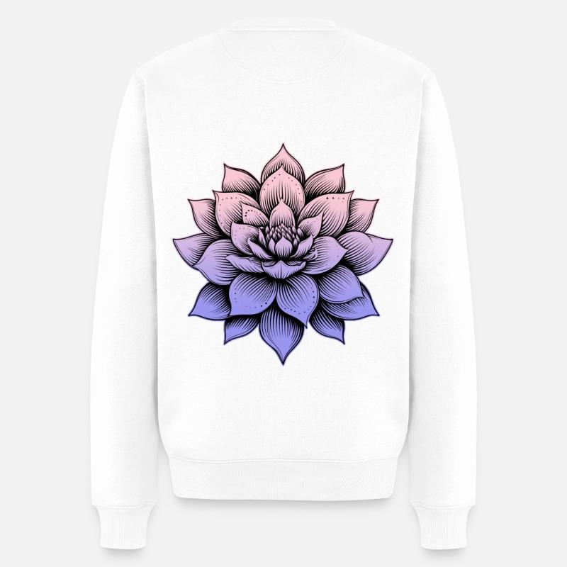 Fleur de lotus - Pull Premium bio Homme - blanc