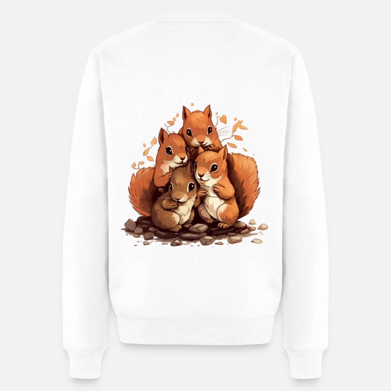 Écureuil - Pull Premium bio Homme - blanc