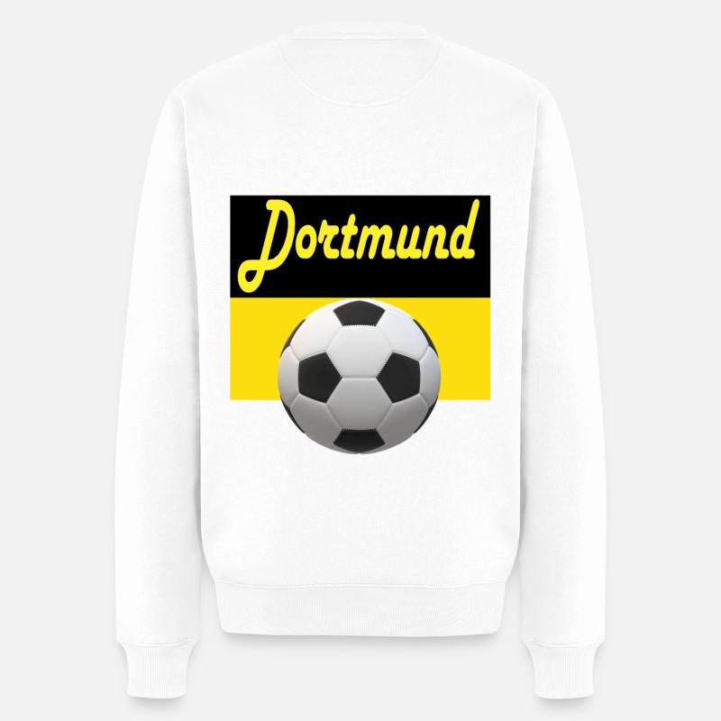 Dortmund Fussball Design - Männer Premium Bio Pullover - Weiß