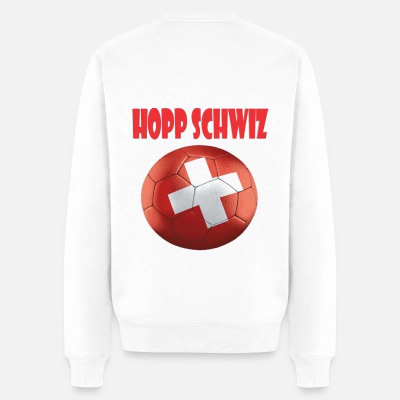 Suisse Design - Pull Premium bio Homme - blanc