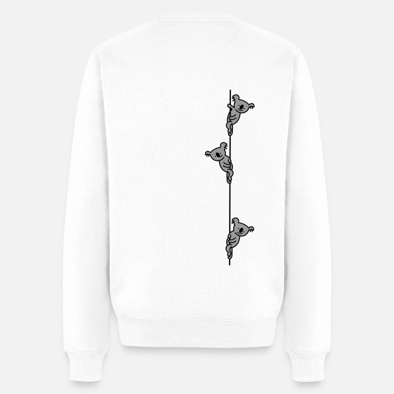 Koala grimper drôle - Pull Premium bio Homme - blanc