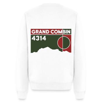 Grand Combin Überschreitung Höhe Wanderung Wallis - Männer Premium Bio Pullover - Weiß - Hinten - Nico (187cm)