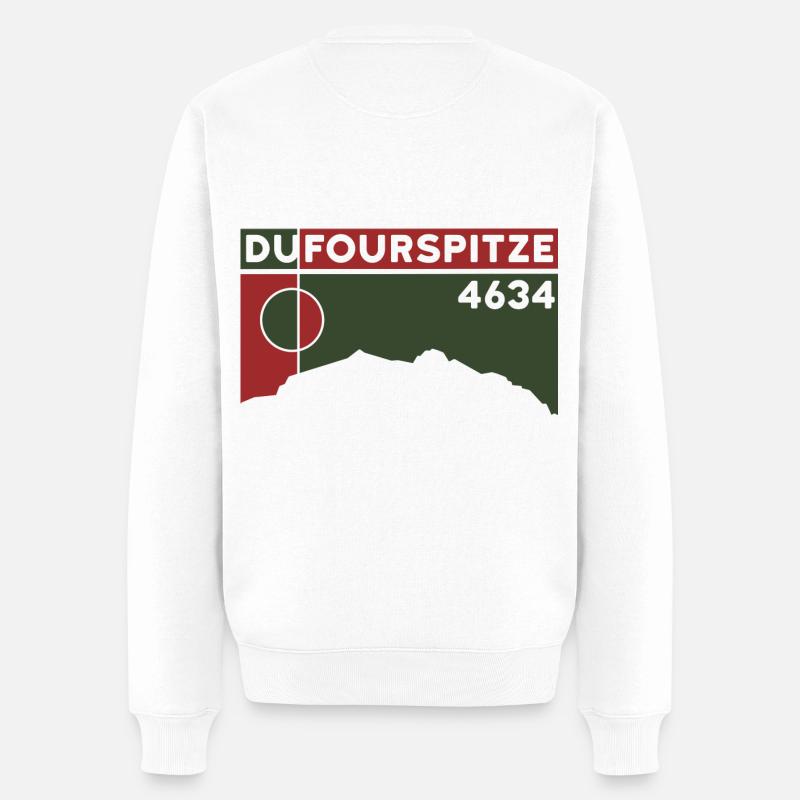 Dufourspitze Besteigung Hochtour Tour Souvenir - Männer Premium Bio Pullover - Weiß