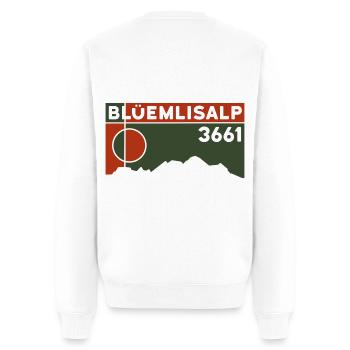 Blüemlisalphorn Blüemlisalp Hike Ascent - Men's Premium Organic Jumper - white - Back - Nico (187cm)