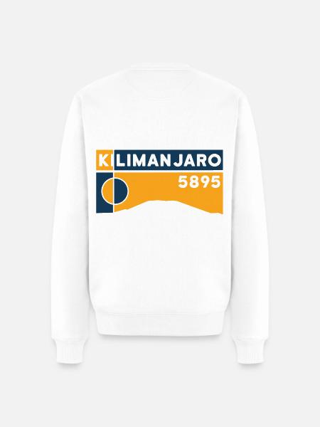 Mount Kilimanjaro Kilimandscharo Kenia Tansania - Männer Premium Bio Pullover - Weiß