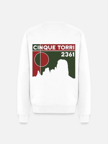 Cinque Torri Wanderung Fünf Türme Wandern Dolomiti - Männer Premium Bio Pullover - Weiß