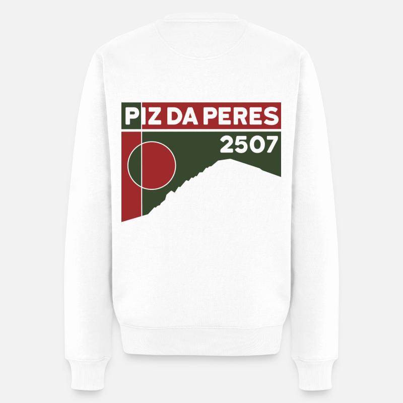 Piz da Peres Dolomites Randonnée Mountain Tour Souvenirs - Pull Premium bio Homme - blanc