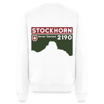 Stockhorn Wandern Berner Oberland Wanderung Thun - Männer Premium Bio Pullover - Weiß - Hinten - Nico (187cm)