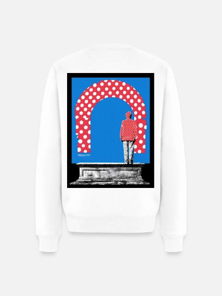 Reality - Men's Premium Organic Jumper - white