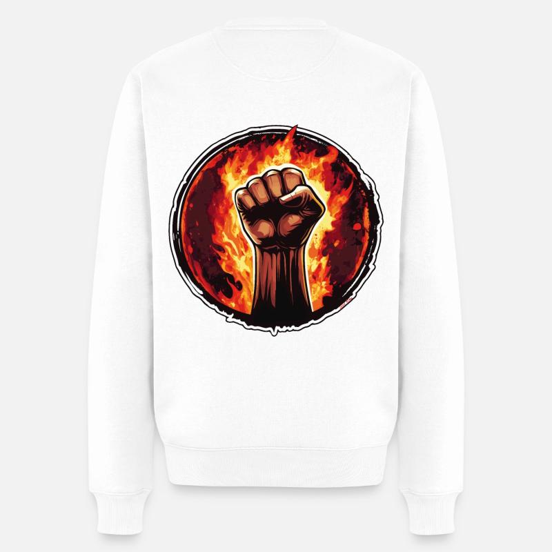 Faust - Männer Premium Bio Pullover - Weiß