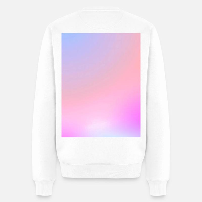 Dreamy Cotton Candy Pastel Gradient - Men's Premium Organic Jumper - white