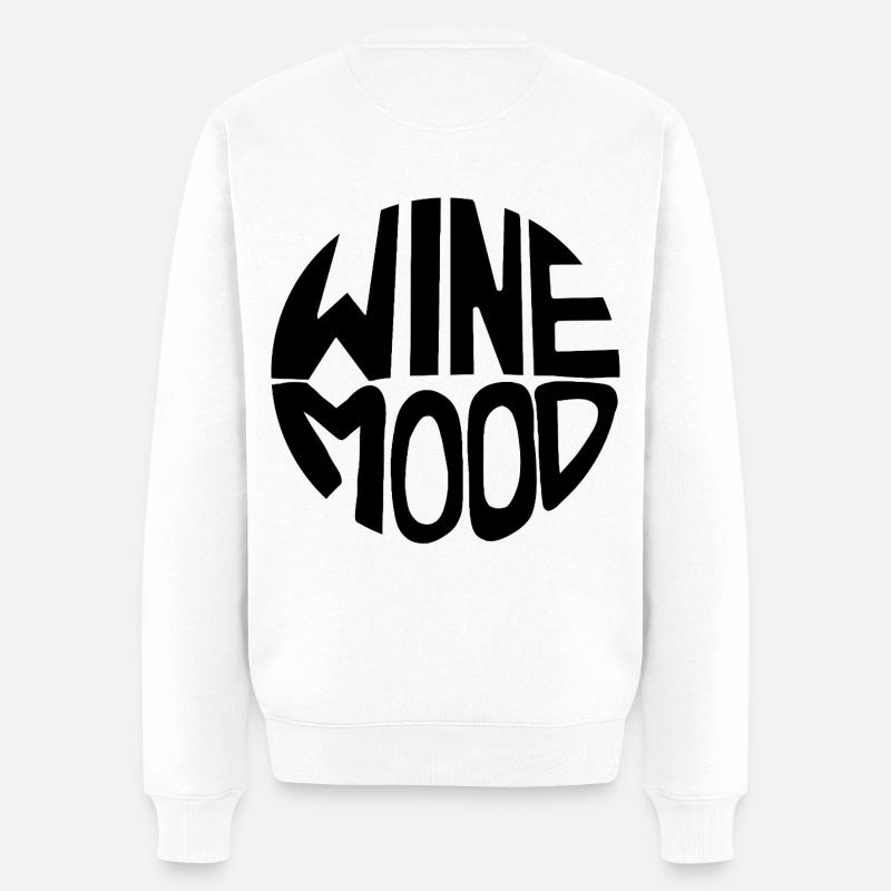 Wine Mood - Männer Premium Bio Pullover - Weiß