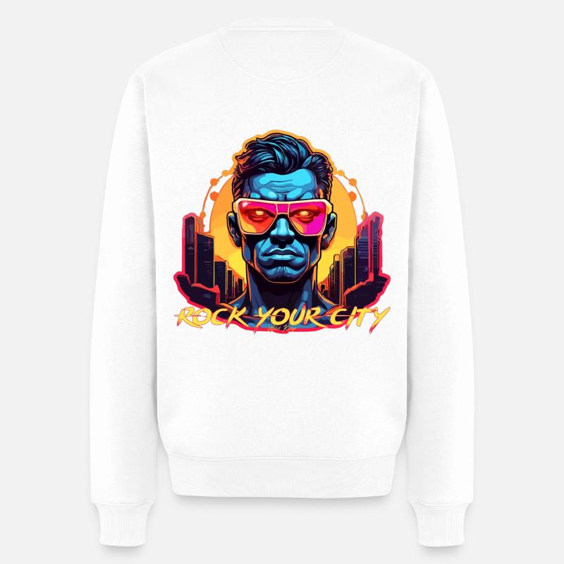 Faites vibrer votre ville - Pull Premium bio Homme - blanc