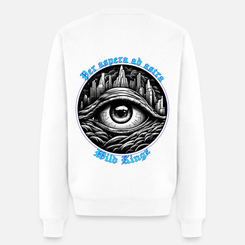 Per aspera ad astra. - Männer Premium Bio Pullover - Weiß