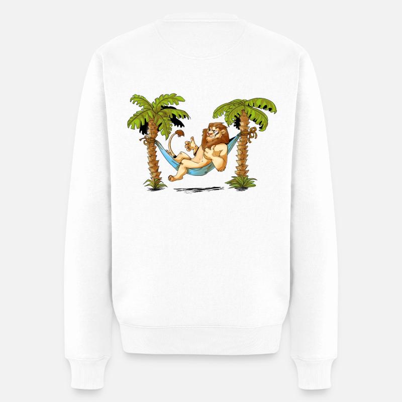 Maskotti Artur - Relaxing - Männer Premium Bio Pullover - Weiß