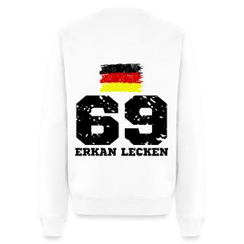 Deutschland Sauf Trikot Mallorca Fußball Party - Männer Premium Bio Pullover - Weiß - Hinten - Nico (187cm)