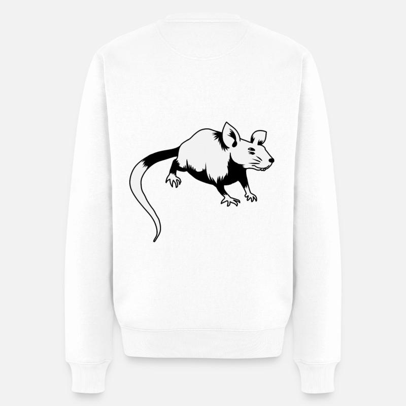 Souris Rat Rongeur Rongeur Animal - Pull Premium bio Homme - blanc