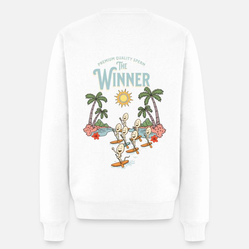 Gagnant - Pull Premium bio Homme - blanc