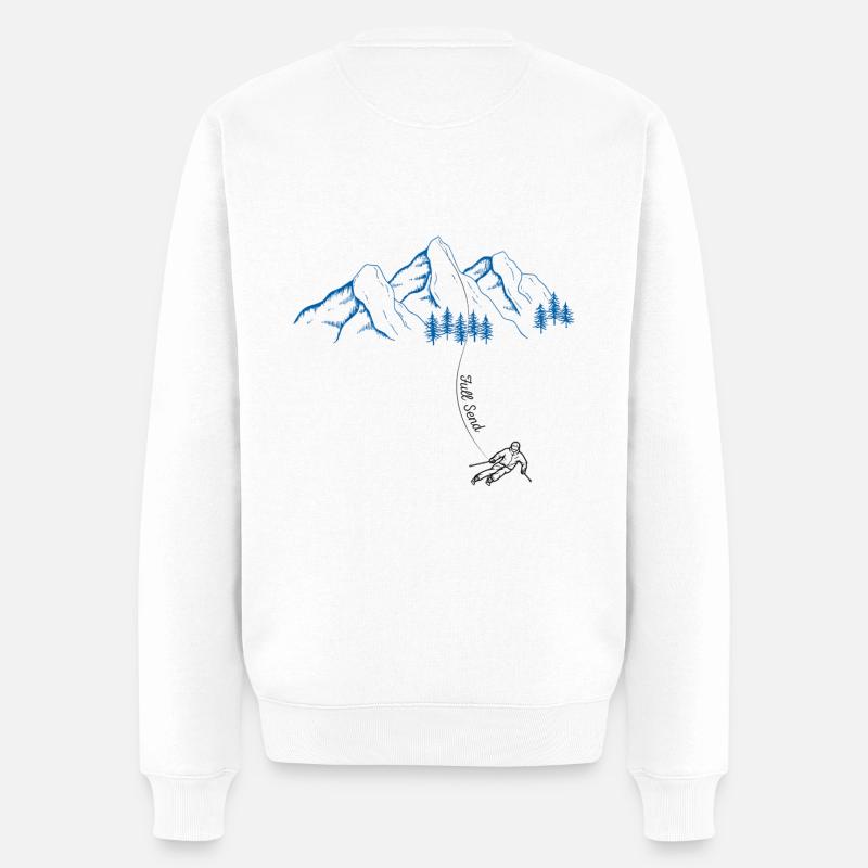Ski - Männer Premium Bio Pullover - Weiß