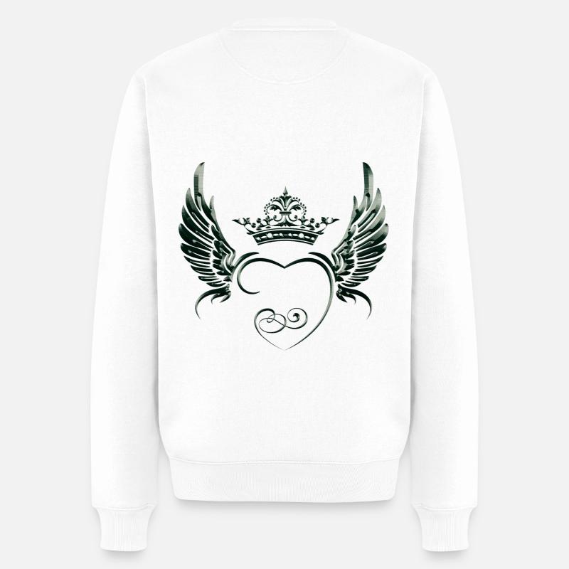 Engel-Flügel-Engel-Flügel-Kleine Engel-Flügel-Fliege - Männer Premium Bio Pullover - Weiß