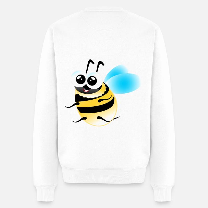 Bienenhonig - Männer Premium Bio Pullover - Weiß
