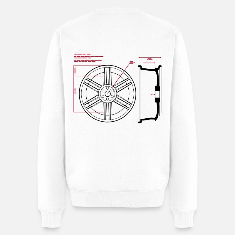 Alufelge Race - Männer Premium Bio Pullover - Weiß