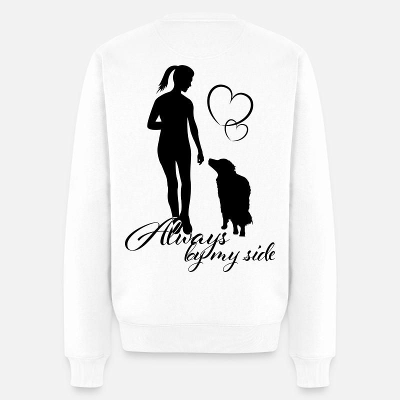 Doglover, by my side - Männer Premium Bio Pullover - Weiß