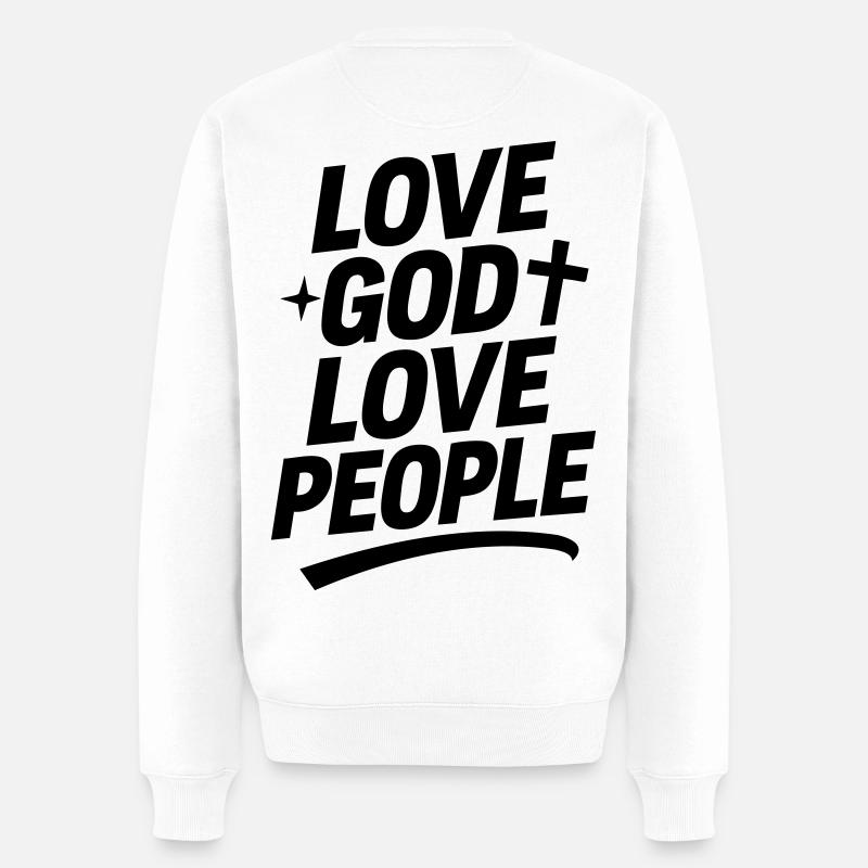 Aime Dieu et aime ton prochain - Pull Premium bio Homme - blanc