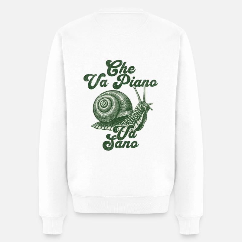 Che va piano va sano - Pull Premium bio Homme - blanc