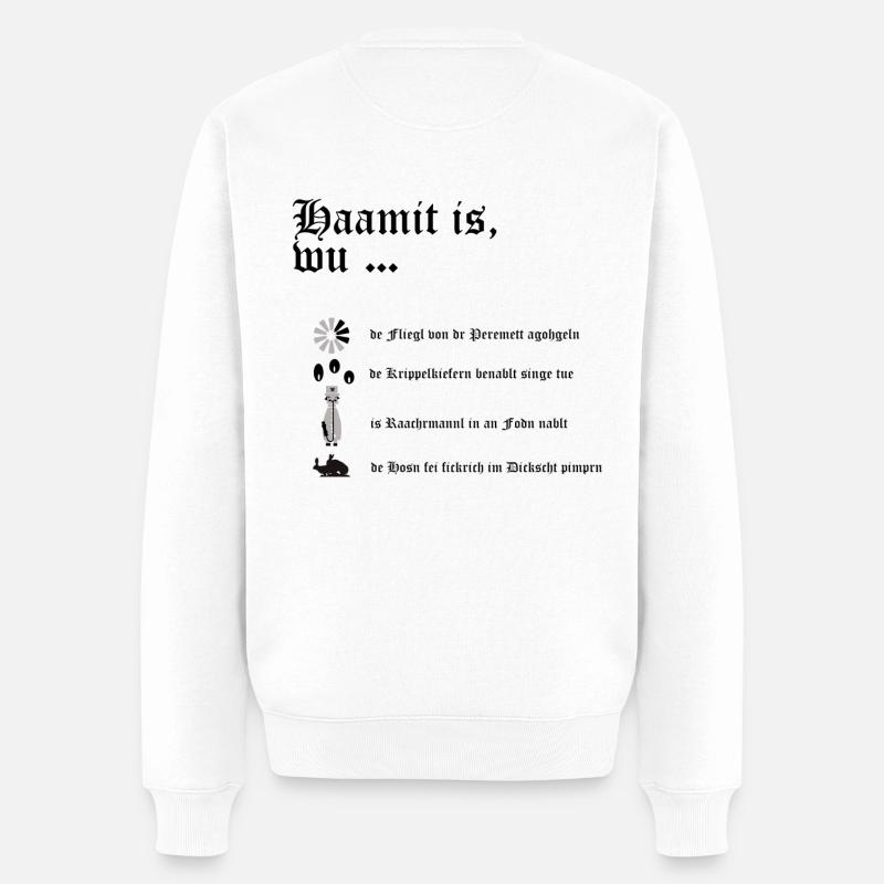 Haamit_Arzgebirg - Männer Premium Bio Pullover - Weiß