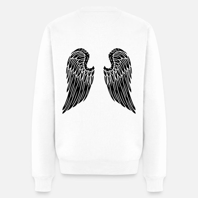 Ailes anges ailes dos - Pull Premium bio Homme - blanc
