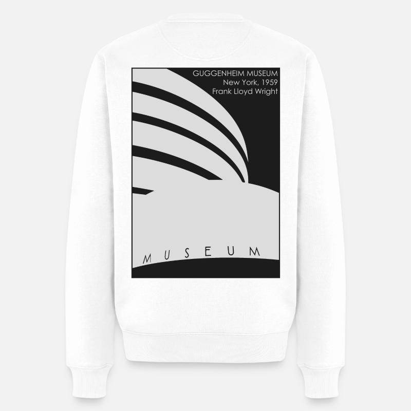 Moderne Architektur: Guggenheim Museum - Männer Premium Bio Pullover - Weiß