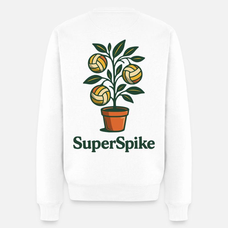 SuperSpike | Volley-ball citronnier - Pull Premium bio Homme - blanc