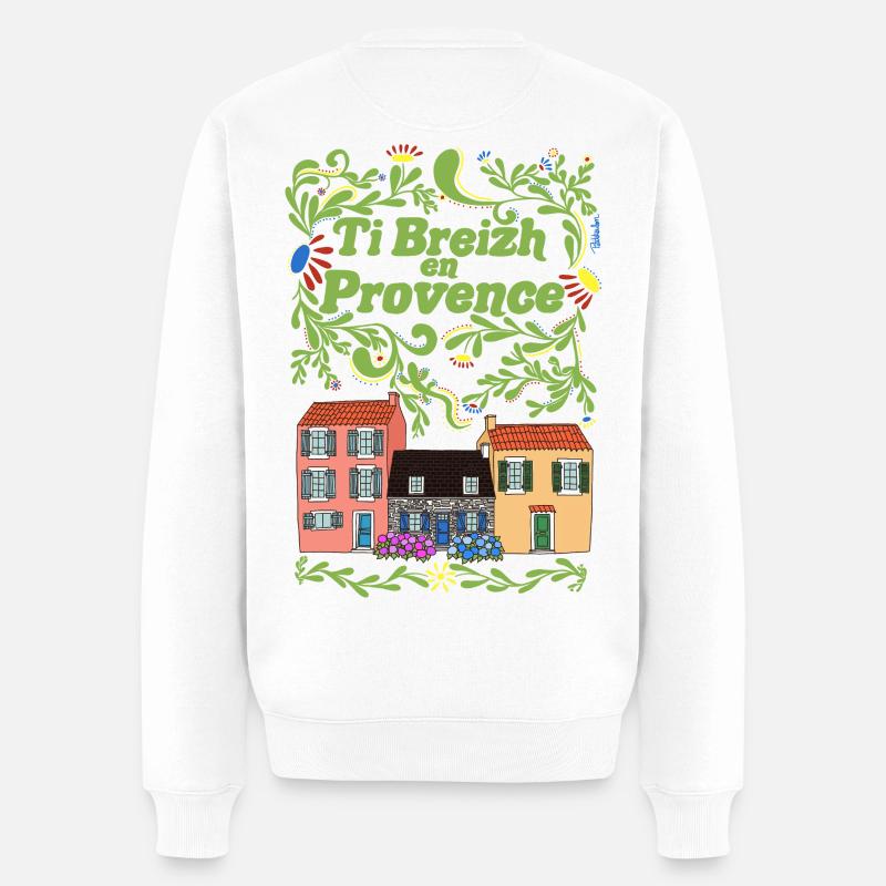 Ti Breizh in Provence - Männer Premium Bio Pullover - Weiß
