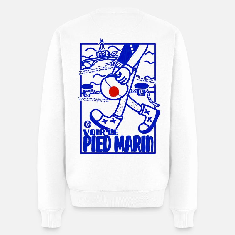 Pied Marin Toulon Bachi - Männer Premium Bio Pullover - Weiß