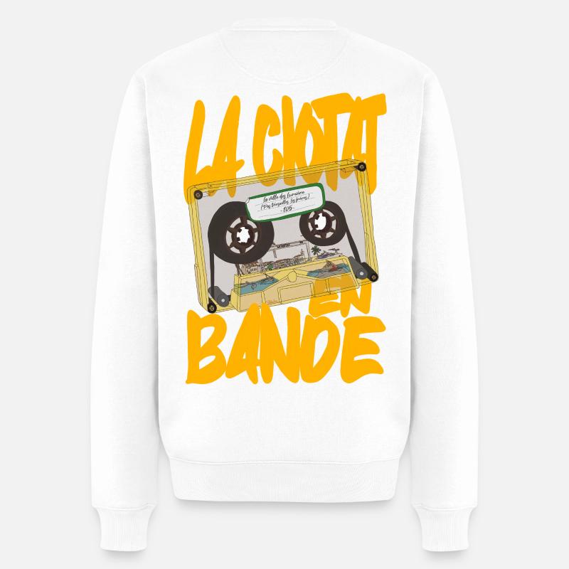 La Ciotat en Bande - Pull Premium bio Homme - blanc