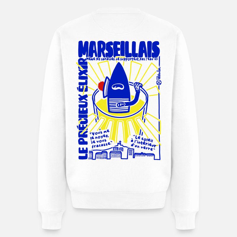 Apéritif Marseillais  - Pull Premium bio Homme - blanc