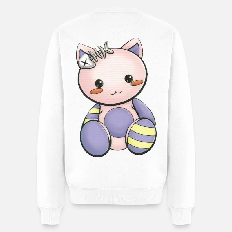 Manga - Männer Premium Bio Pullover - Weiß