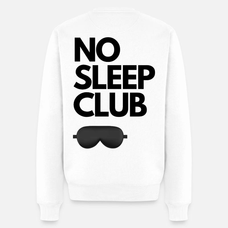 NO SLEEP CLUB - Männer Premium Bio Pullover - Weiß