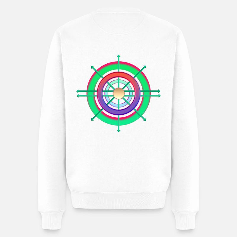 Boussole spatiale (rétroimpression) - Pull Premium bio Homme - blanc