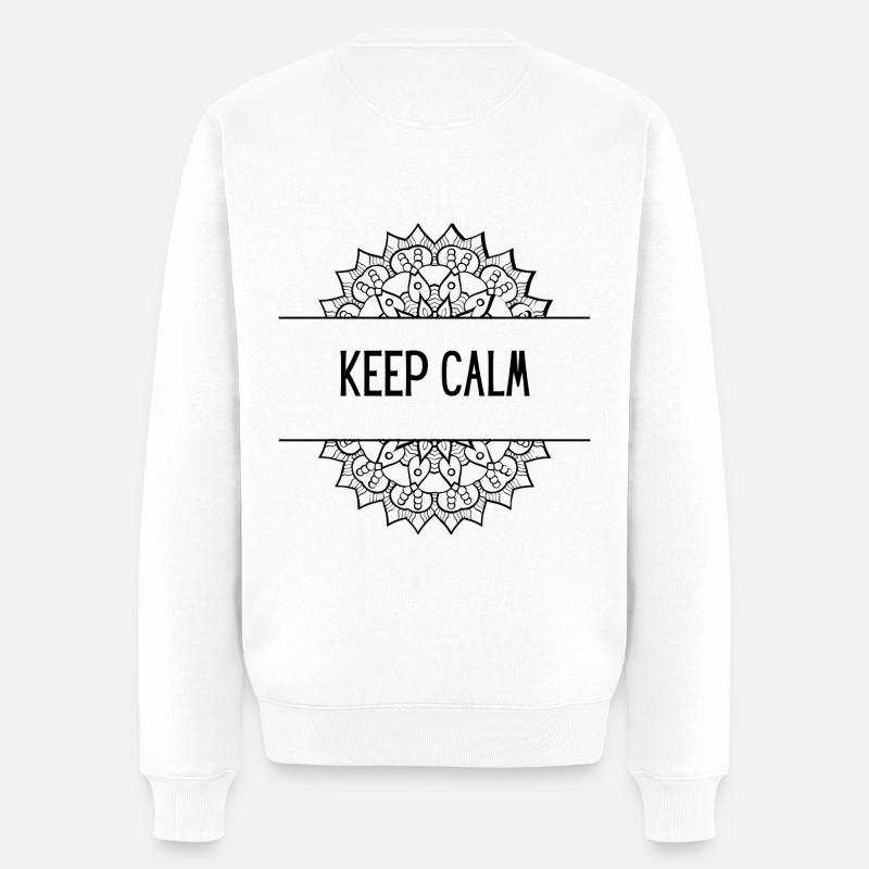 STAY ZEN - Pull Premium bio Homme - blanc