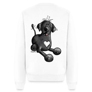 Labbi Love - Labrador Retriever - Männer Premium Bio Pullover - Weiß - Hinten - Nico (187cm)