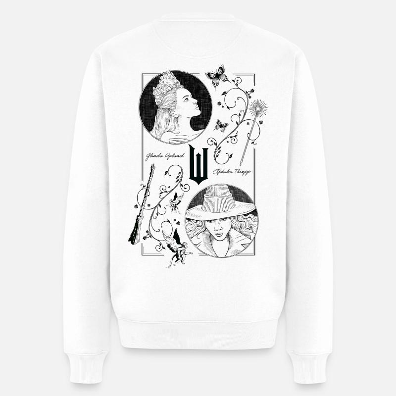 Wicked 2 Glinda Upland Und Elphaba Thropp - Männer Premium Bio Pullover - Weiß