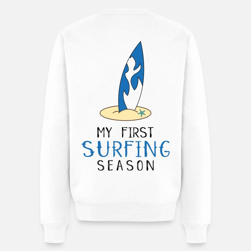 Surfer - Männer Premium Bio Pullover - Weiß