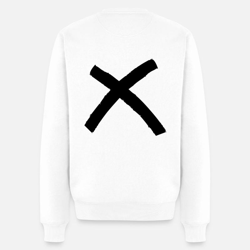X - Männer Premium Bio Pullover - Weiß